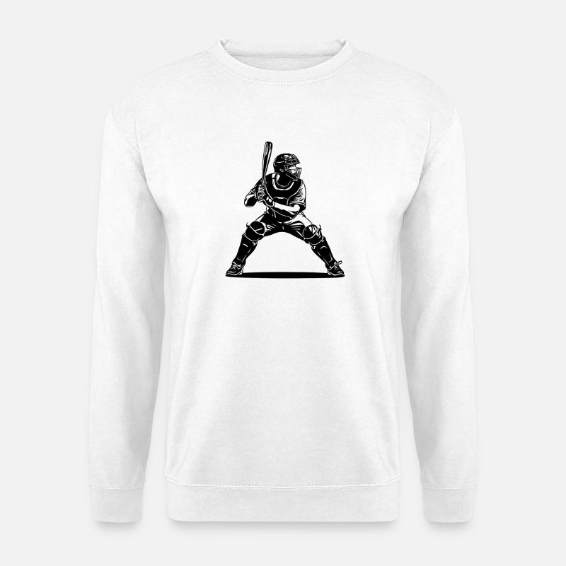 Baseballspieler Baseball-Kunstwerke - Unisex Pullover - Weiß