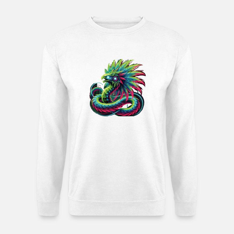 Azteken Drache - Unisex Pullover - Weiß