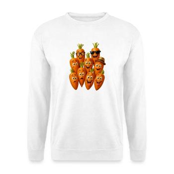 Fröhliche Karottenbande - Unisex Pullover - Weiß - Vorne