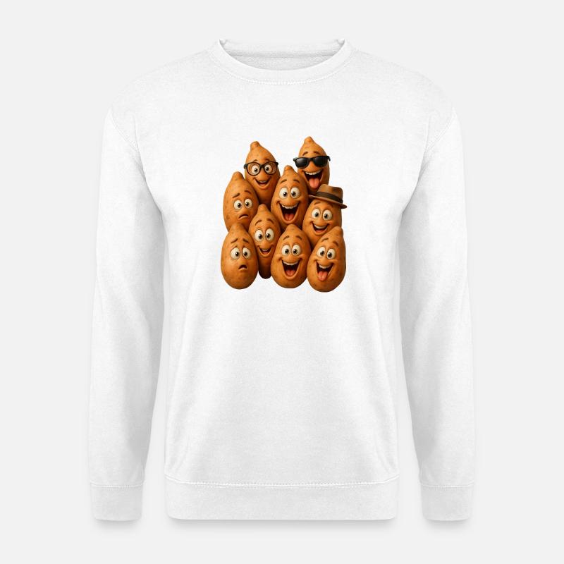 Lachende Kartoffeltruppe - Unisex Pullover - Weiß