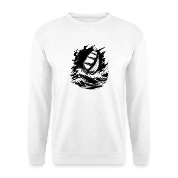 Illustration artistique de voile marin - Sweat-shirt Unisexe - blanc - Devant