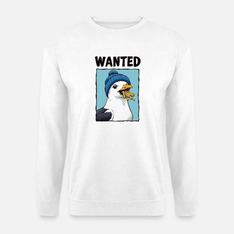 Gesuchte Pommes-möwe - Unisex Pullover - Weiß