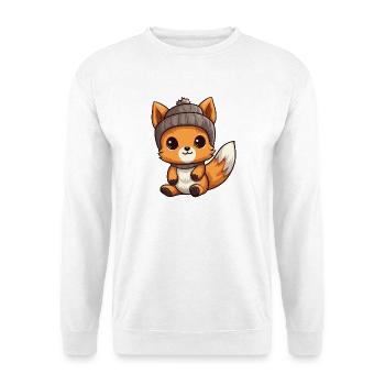 écureuil hiver animal bébé bande dessinée - Sweat-shirt Unisexe - blanc - Devant