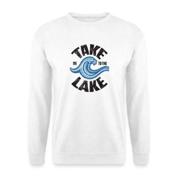 Take me to the lake - Retro Welle - Unisex Pullover - Weiß - Vorne