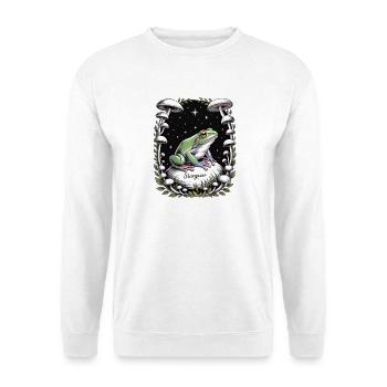 Stargazer Frosch und Pilze Nacht - Unisex Pullover - Weiß - Vorne