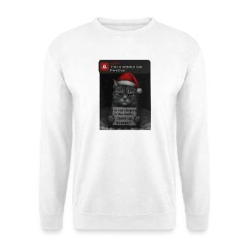 Chat Noël avec des chats drôles - Sweat-shirt Unisexe - blanc - Devant