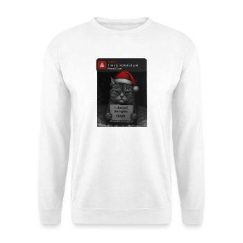 Chat Noël avec des chats drôles - Sweat-shirt Unisexe - blanc - Devant