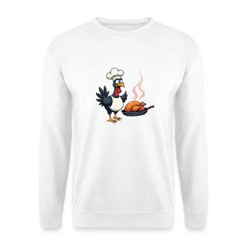 Cuisinier de dinde de Thanksgiving - Sweat-shirt Unisexe - blanc - Devant