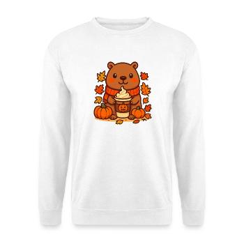 Capybara Pumpkin Latte – Cozy Autumn Mood - Unisex Sweatshirt - white - Front
