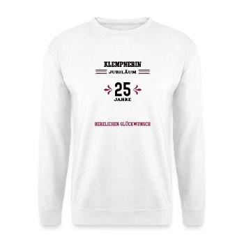 Plumber 25th anniversary 25th company anniversary - Unisex Sweatshirt - white - Front