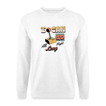 Retro Arcade Joystick I Can Go All Night Long - Unisex Pullover - Weiß - Vorne