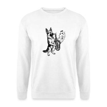 Saxophone Berger Allemand Art - Sweat-shirt Unisexe - blanc - Devant