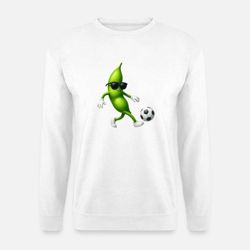 Edamame Bohnen Bohne Fußball - Unisex Pullover - Weiß