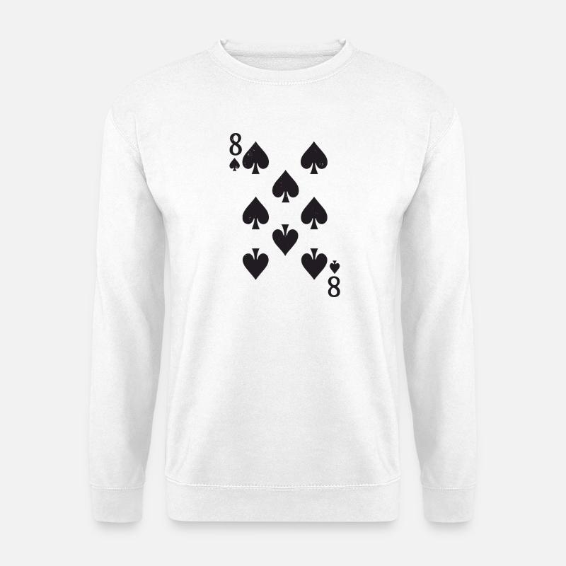 Eight Spades Pattern - Unisex Sweatshirt - white