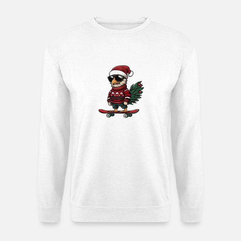 Truthahn Weihnachten Lustig - Unisex Pullover - Weiß