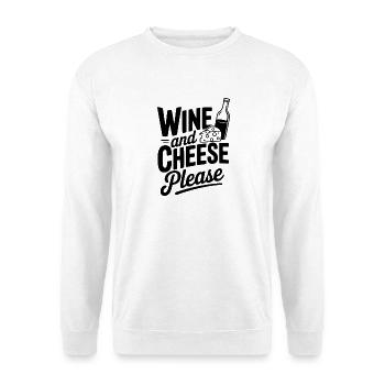 Wein und Käse bitte - Unisex Pullover - Weiß - Vorne