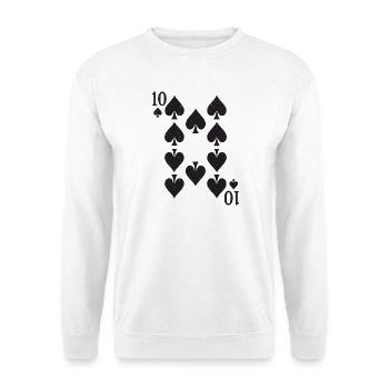 Ten Spades Card - Unisex Sweatshirt - white - Front