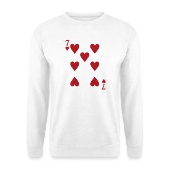 Seven Hearts Double Head Card Rome Poker - Sweat-shirt Unisexe - blanc - Devant