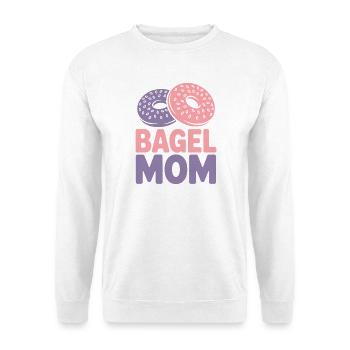 Bagels Saying Bagel Mom Funny Bagels Gift - Unisex Sweatshirt - white - Front