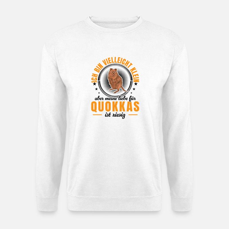 Quokka vielleicht klein Kurzschwanzkänguru - Unisex Pullover - Weiß