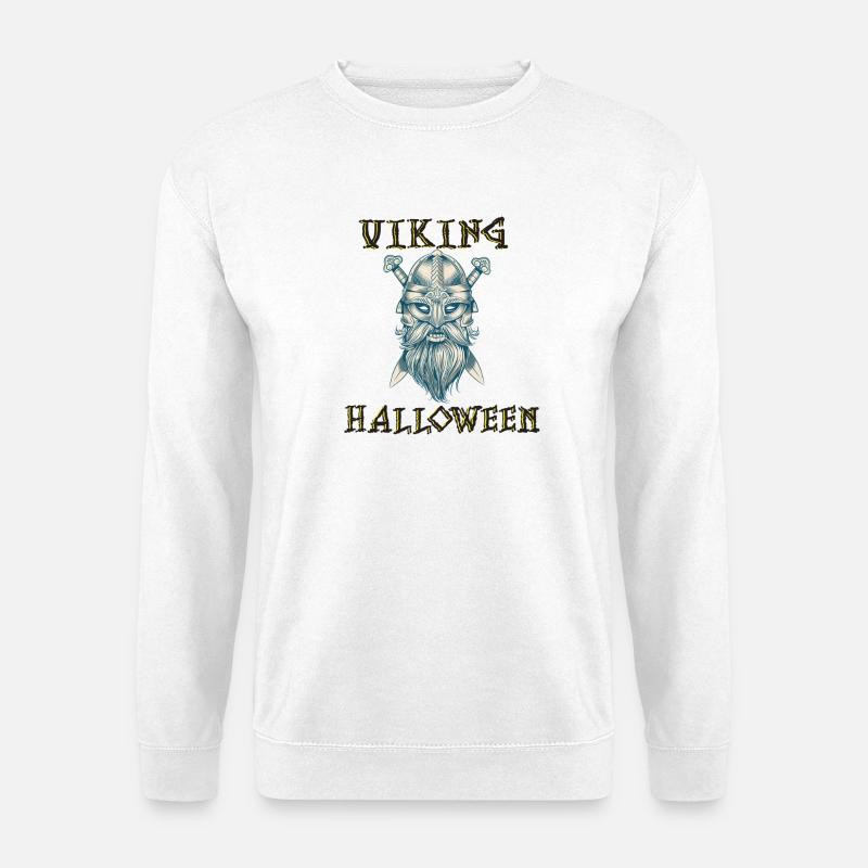 Viking Halloween Skull Design - Unisex Pullover - Weiß