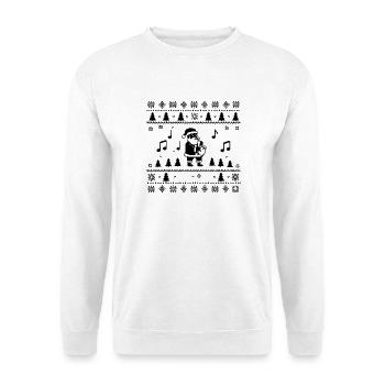 Christmas Man Saxophone XMas - Unisex Sweatshirt - white - Front