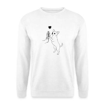 Niedliche Chihuahua Hund Liebhaber Kunst - Unisex Pullover - Weiß - Vorne
