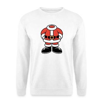 Große Santa Silhouette in Rot - Unisex Pullover - Weiß - Vorne