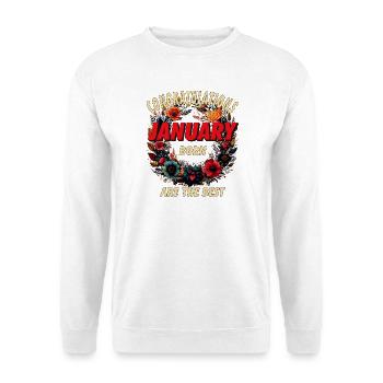 FÉLICITATIONS JANVIER - Sweat-shirt Unisexe - blanc - Devant