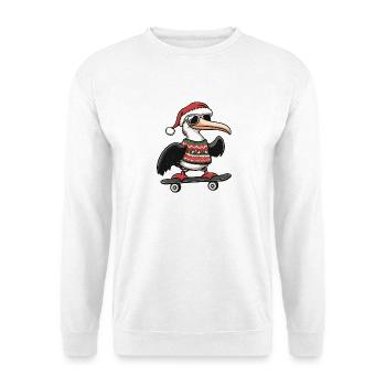 Pelican Bird Christmas Funny - Unisex Sweatshirt - white - Front