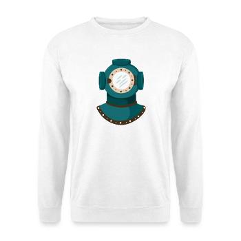 Nautic Design Antique Diving Helmet Illustration - Unisex Sweatshirt - white - Front