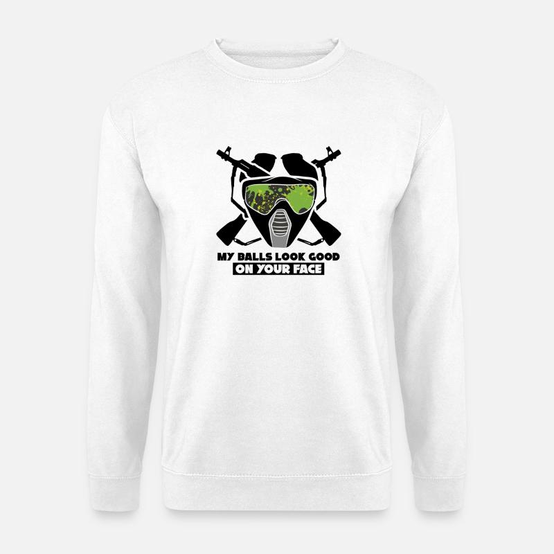 Funny Paintball Design – Aim with Style - Unisex Sweatshirt - white