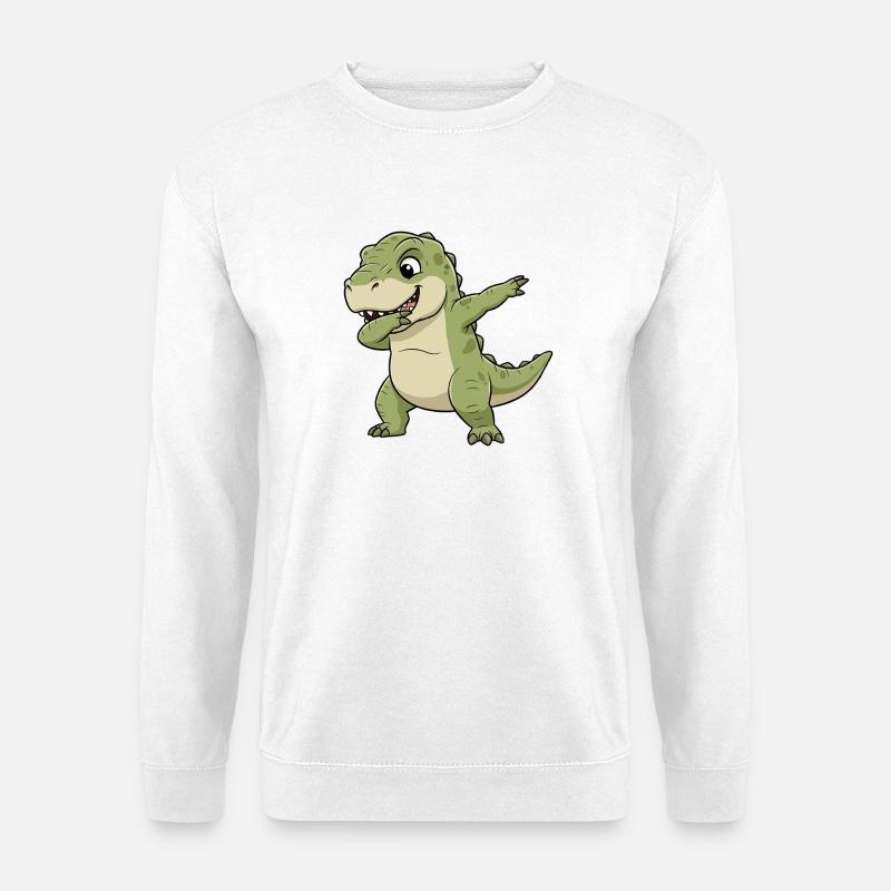 Gefährlicher Dabbing T-Rex - Unisex Pullover - Weiß