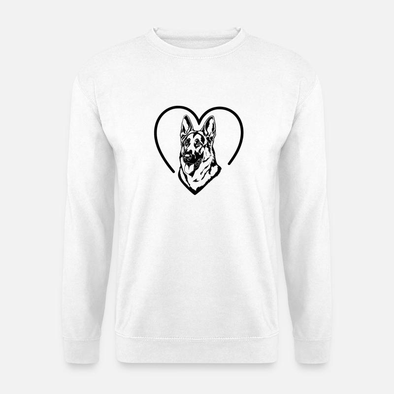 German Shepherd Illustration - Unisex Sweatshirt - white