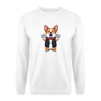 Rock Star Corgi - Unisex Sweatshirt - white - Front