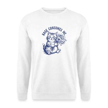 Chat enragé : Félin furieux - Sweat-shirt Unisexe - blanc - Devant