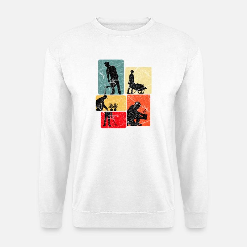 Hobbygärtner Schrebergarten Gartenarbeit Geschenk - Unisex Pullover - Weiß
