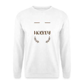 I Love Hockey Herzen Stil - Unisex Pullover - Weiß - Vorne