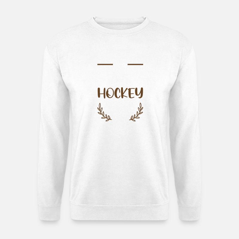 I Love Hockey Herzen Stil - Unisex Pullover - Weiß