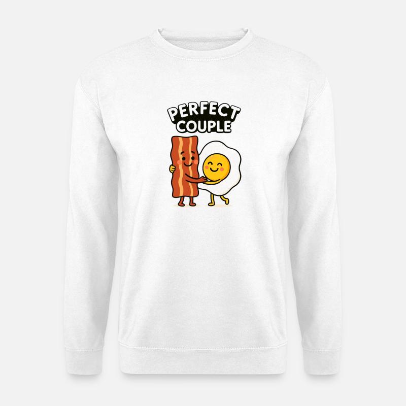 Perfect Couple Bacon Egg Breakfast - Unisex Pullover - Weiß