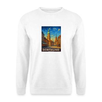 Dortmund Skyline Malerei - Unisex Pullover - Weiß - Vorne