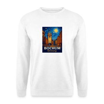 Bochum Nachtstadt Kunstturm - Unisex Pullover - Weiß - Vorne