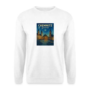 Chemnitz Night Light Plaza - Unisex Sweatshirt - white - Front