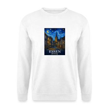 Starry Night in Essen Old Town - Unisex Sweatshirt - white - Front