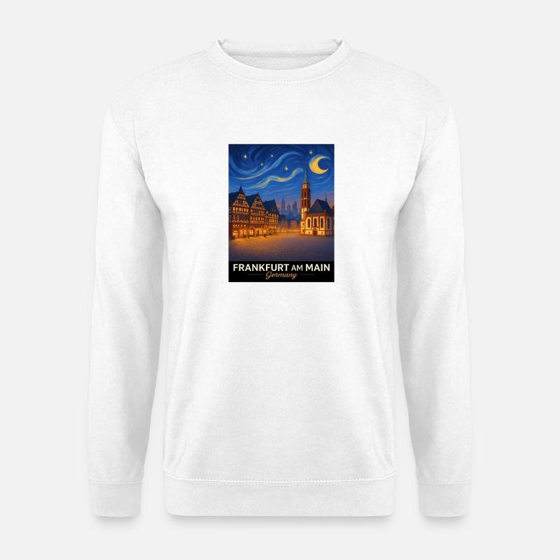 Frankfurt am Main Night View - Unisex Sweatshirt - white