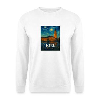 Kiel Night View Poster Kiel Germany - Unisex Sweatshirt - white - Front