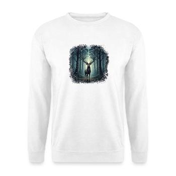 Forest Deer Scene Hunting Nature Lover - Unisex Sweatshirt - white - Front