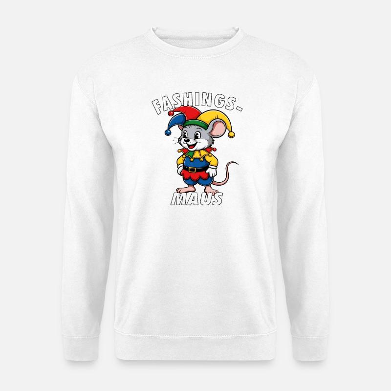 FASCHINGS MAUS - Unisex Pullover - Weiß