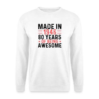 Made In 1946 80 Years Of Being Awesome - Unisex Sweatshirt - white - Front