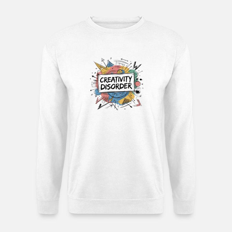 Chaotische Skizze - Unisex Pullover - Weiß